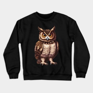 Owl in Pixel Form Crewneck Sweatshirt